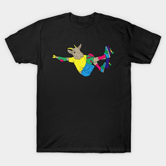 Skateboarding Goat T-Shirt by iamdarrenwood